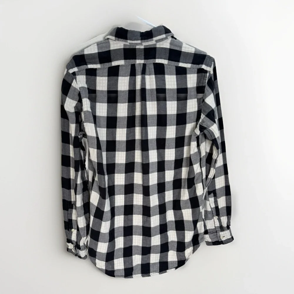 Ralph Lauren Shirt Men's Double-Faced Buffalo Plaid Black Cream Sz M SOFT!